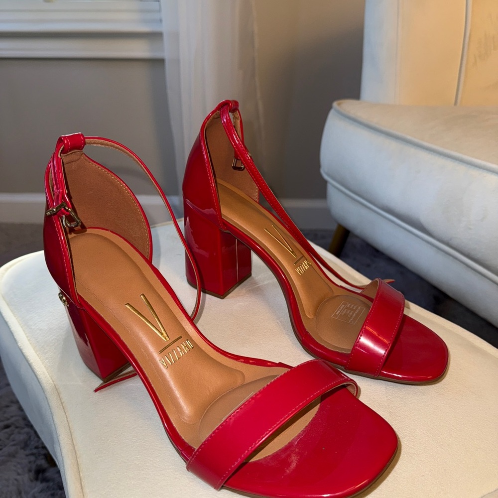 Vizanno Red Women's Block Heel